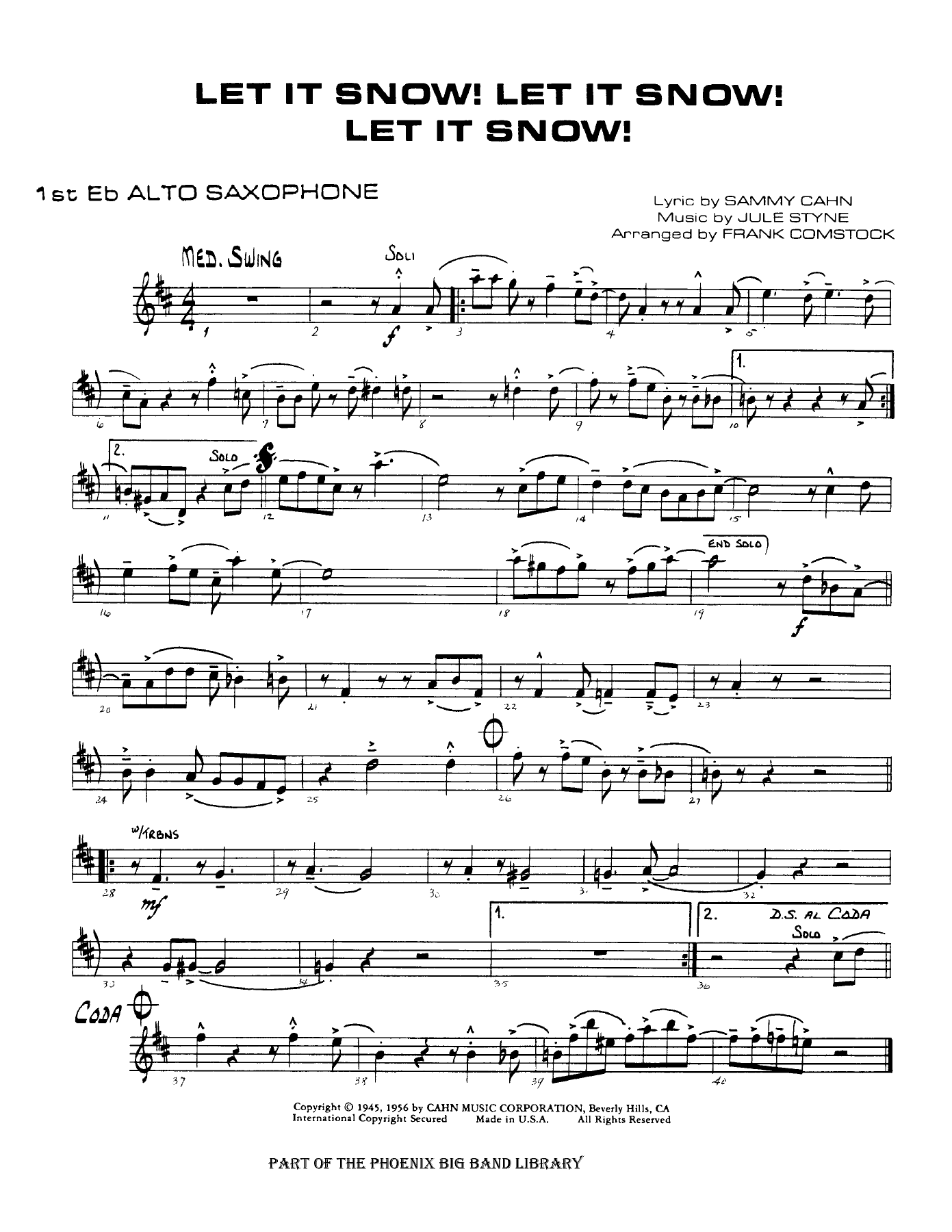 Let It Snow,Let It Snow — sheet music cover (first page)