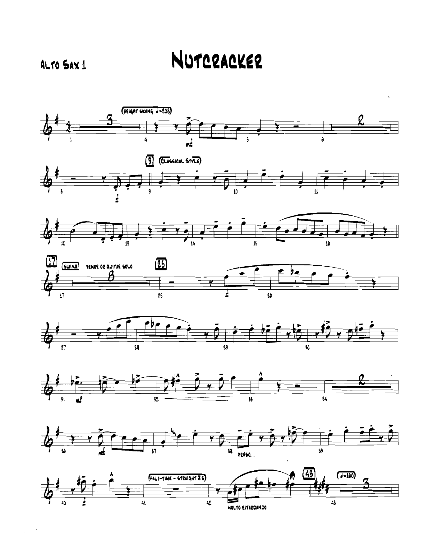 Nutcracker Suite (F.Comstock) — sheet music preview