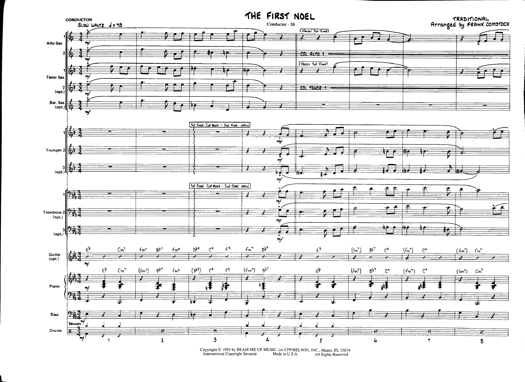 The First Noel — sheet music cover (first page)