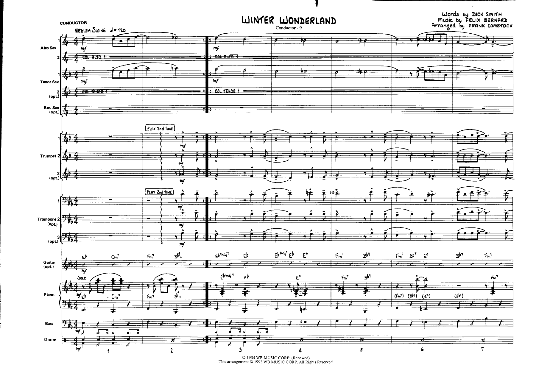 Winter Wonderland — sheet music cover (first page)