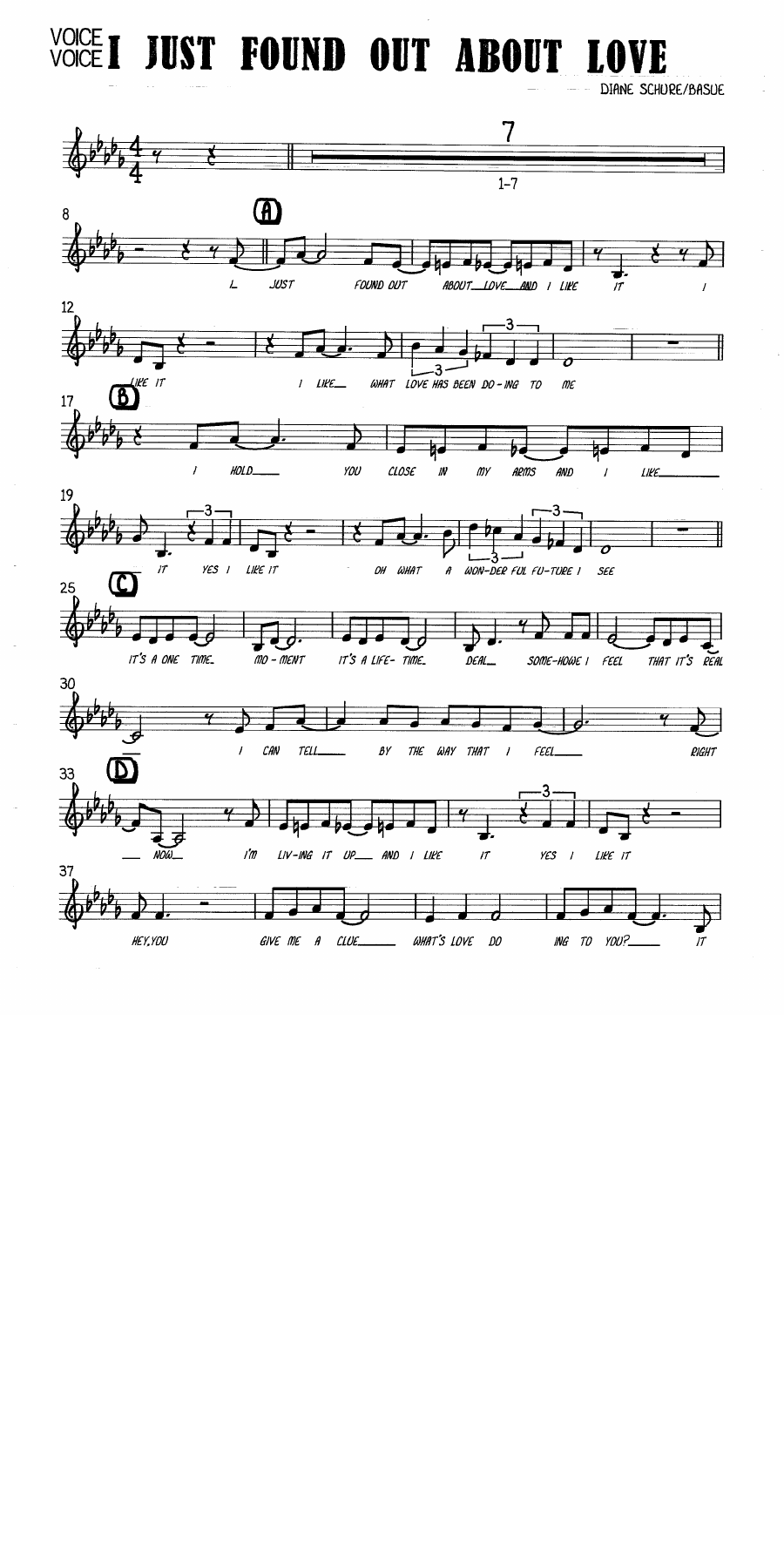 I Just Found Out About Love (F.Foster) D.Schuur — Big Band sheet music by Frank Foster | Jazz Standard