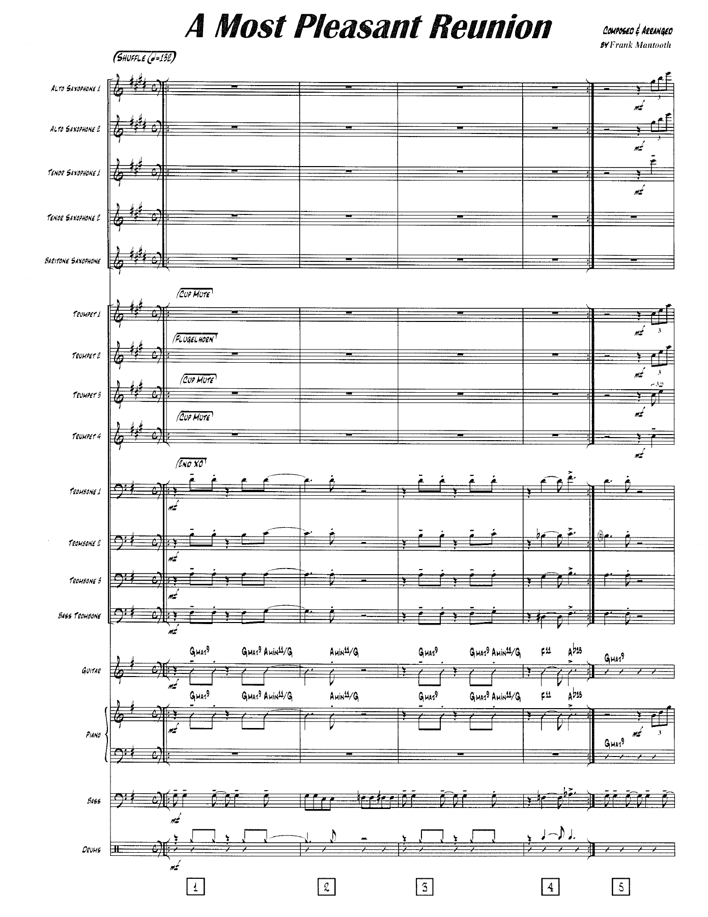 A Most Pleasant Reunion — sheet music cover (first page)