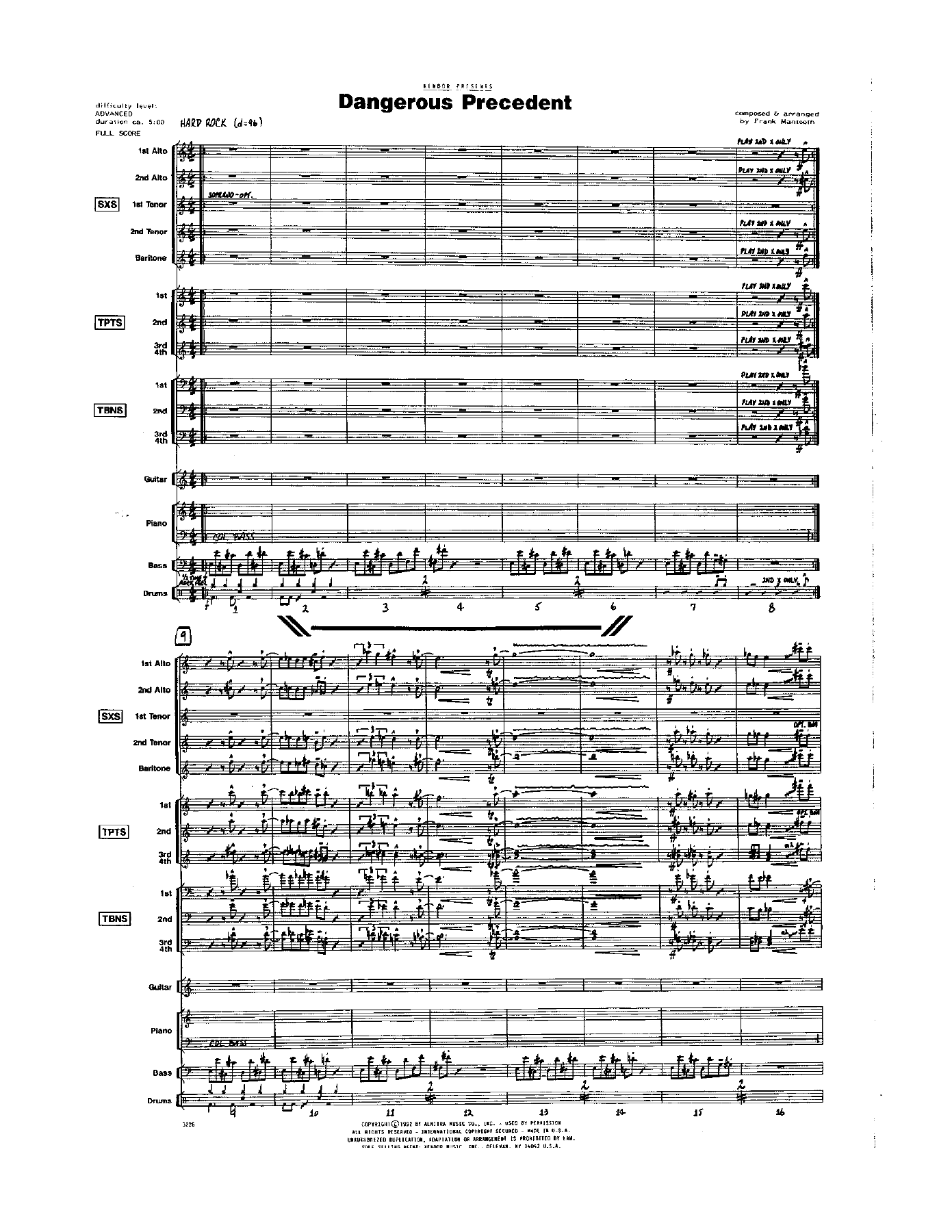 Dangerous Precedent (F.Mantooth) 2 — sheet music preview