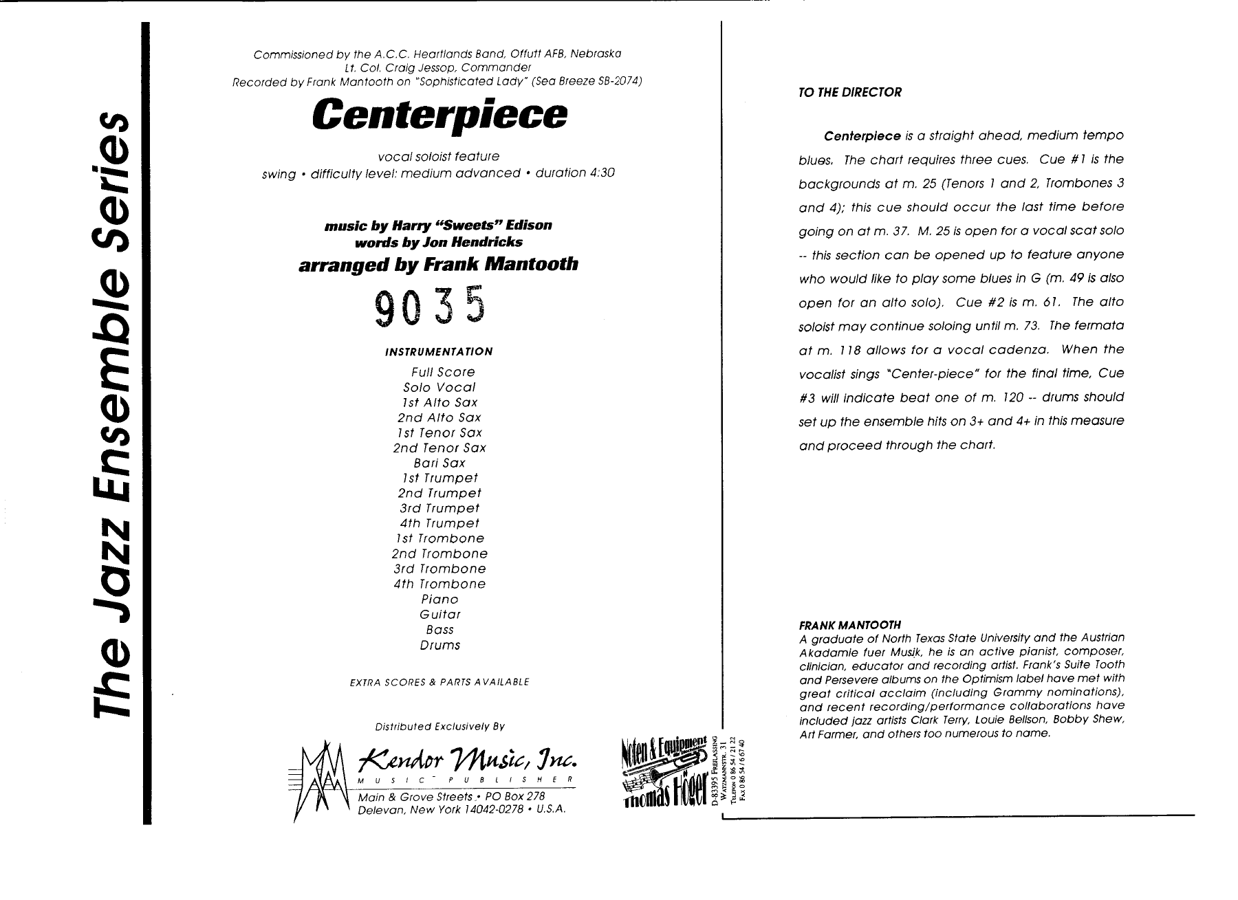 Centerpiece (F.Mantooth) Voc — sheet music preview