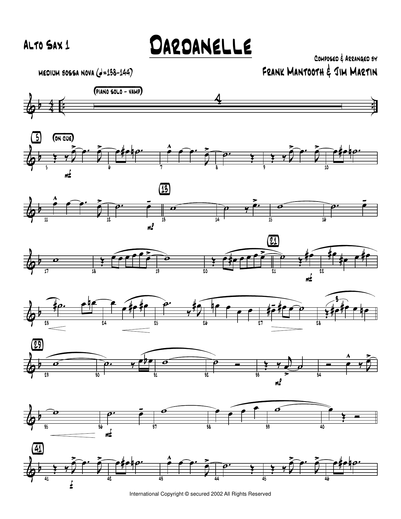Dardanelle — sheet music cover (first page)