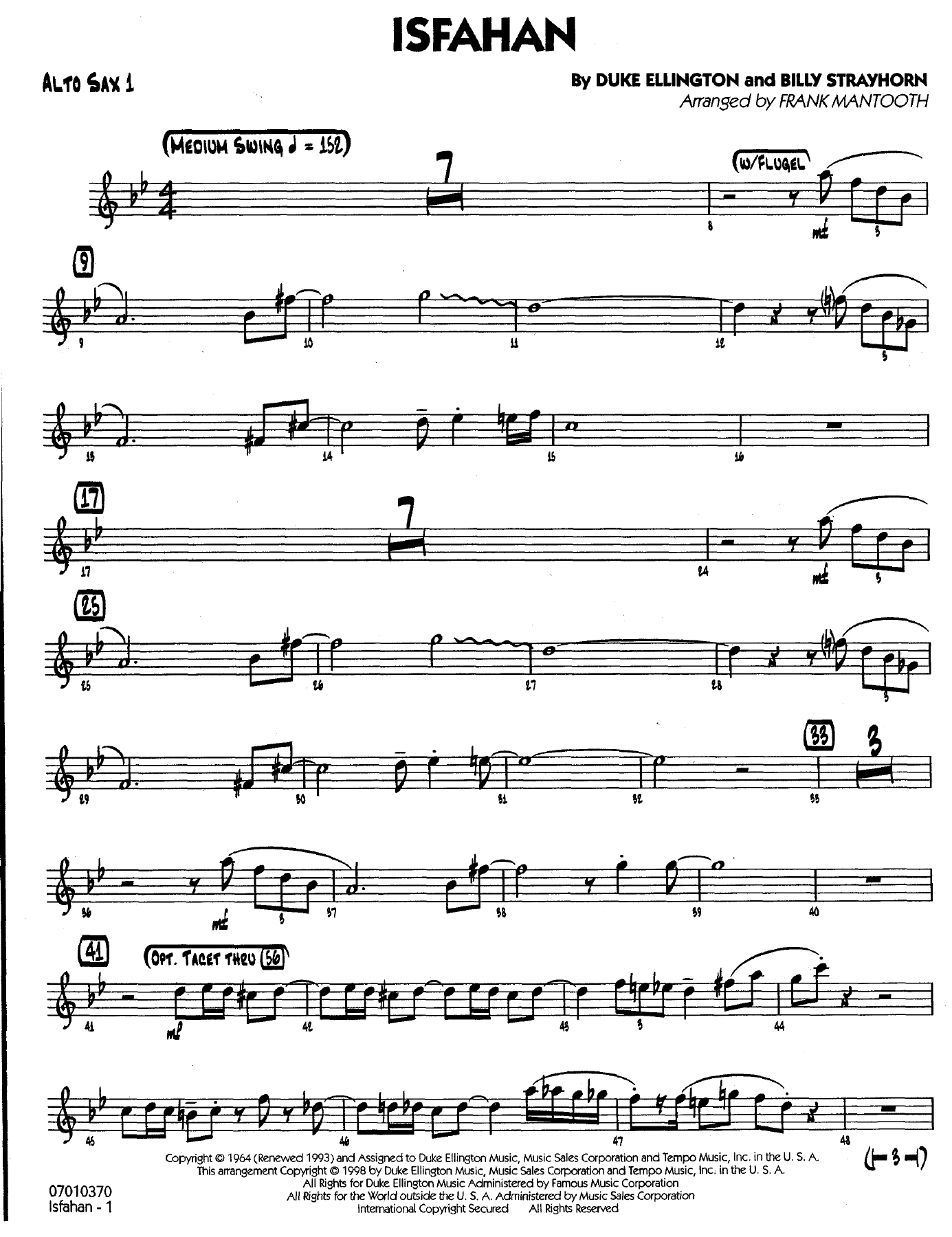 Ishfahan — sheet music cover (first page)