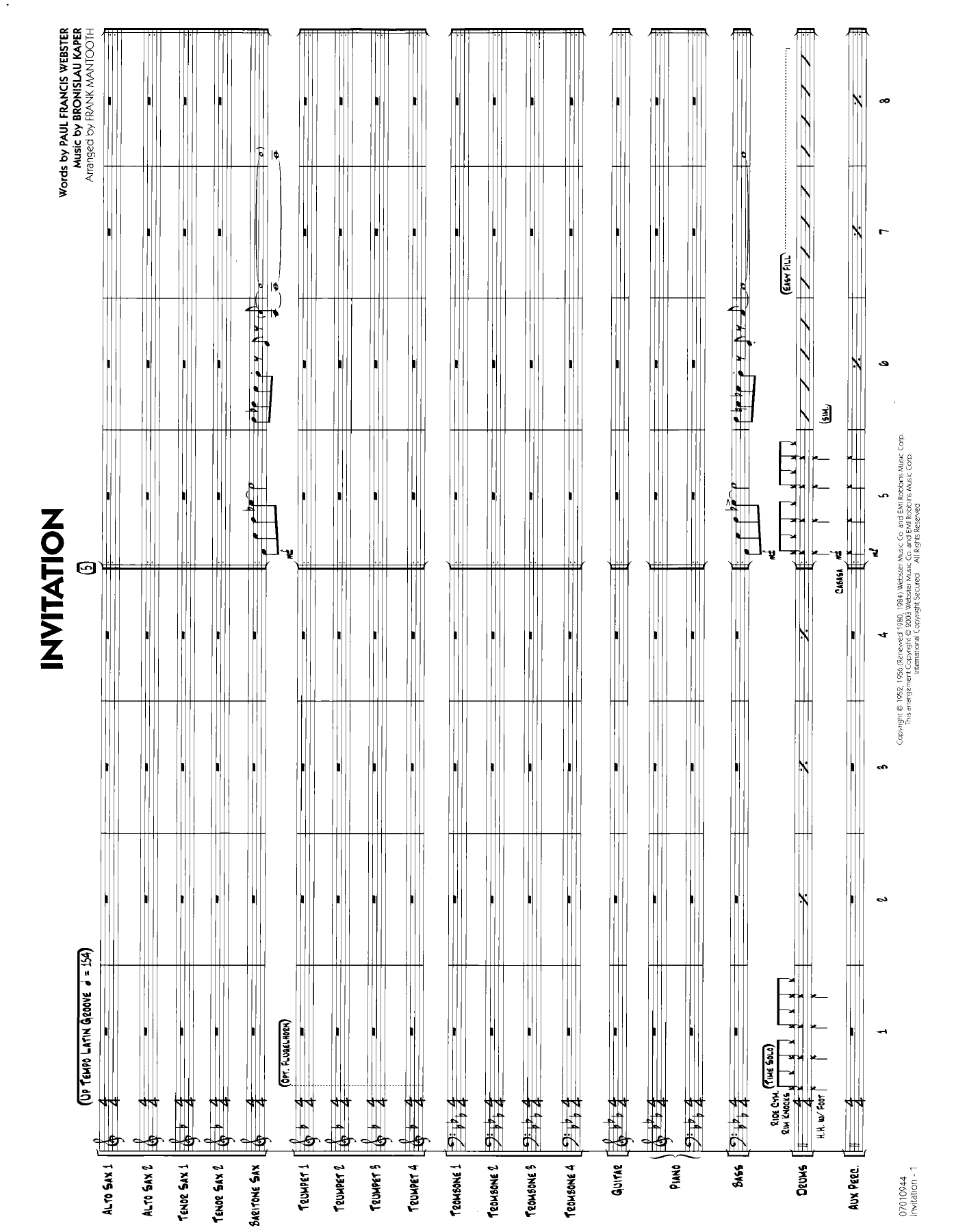 Invitation — sheet music preview