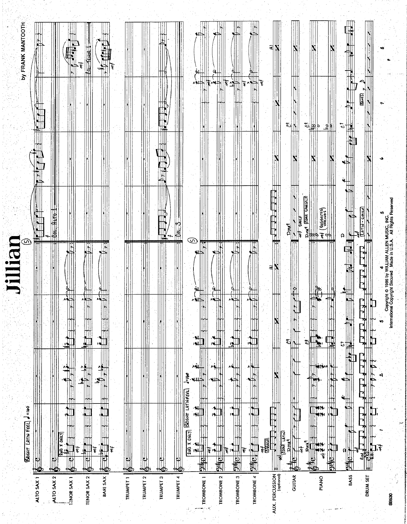 Jillian — sheet music cover (first page)