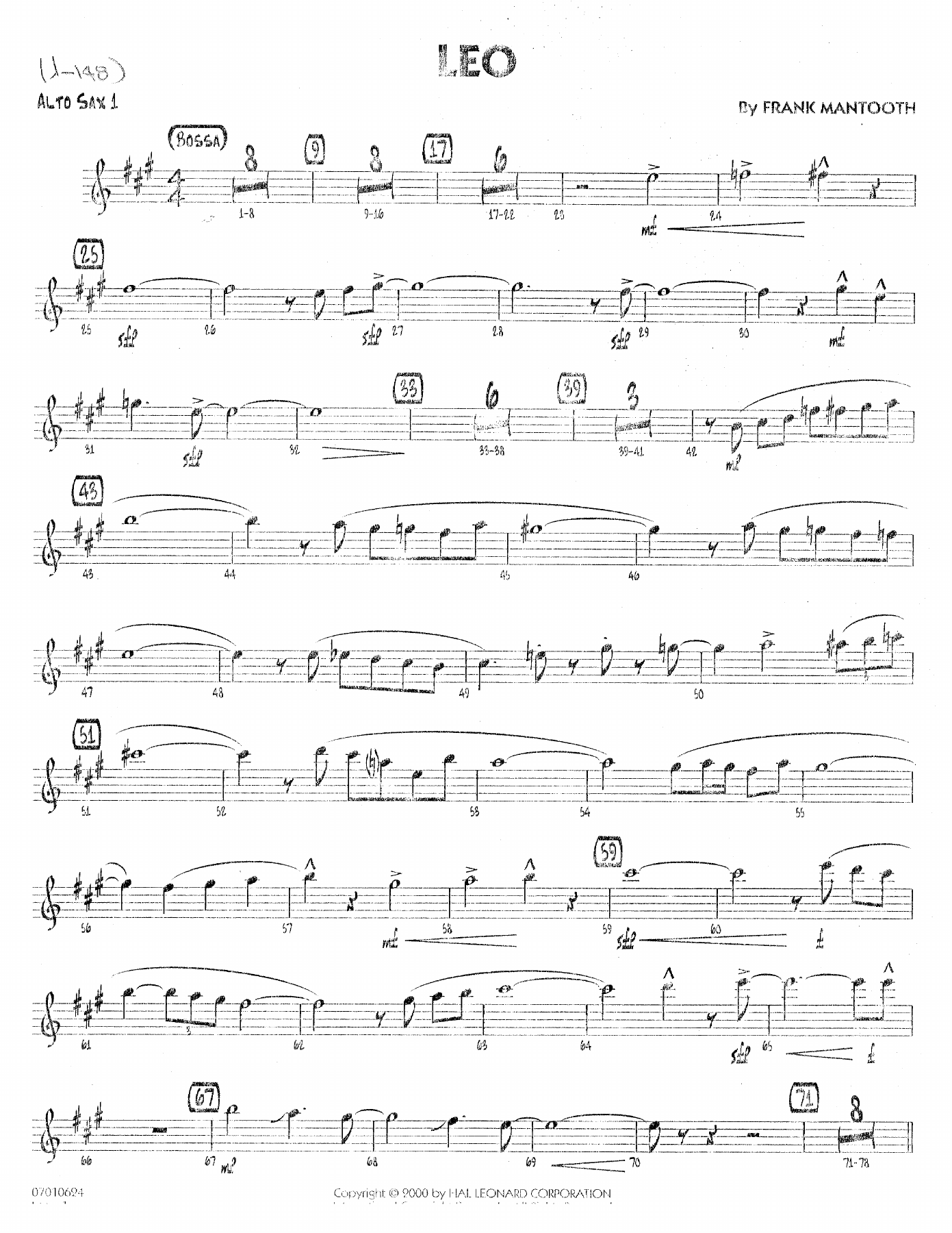 Leo — sheet music cover (first page)