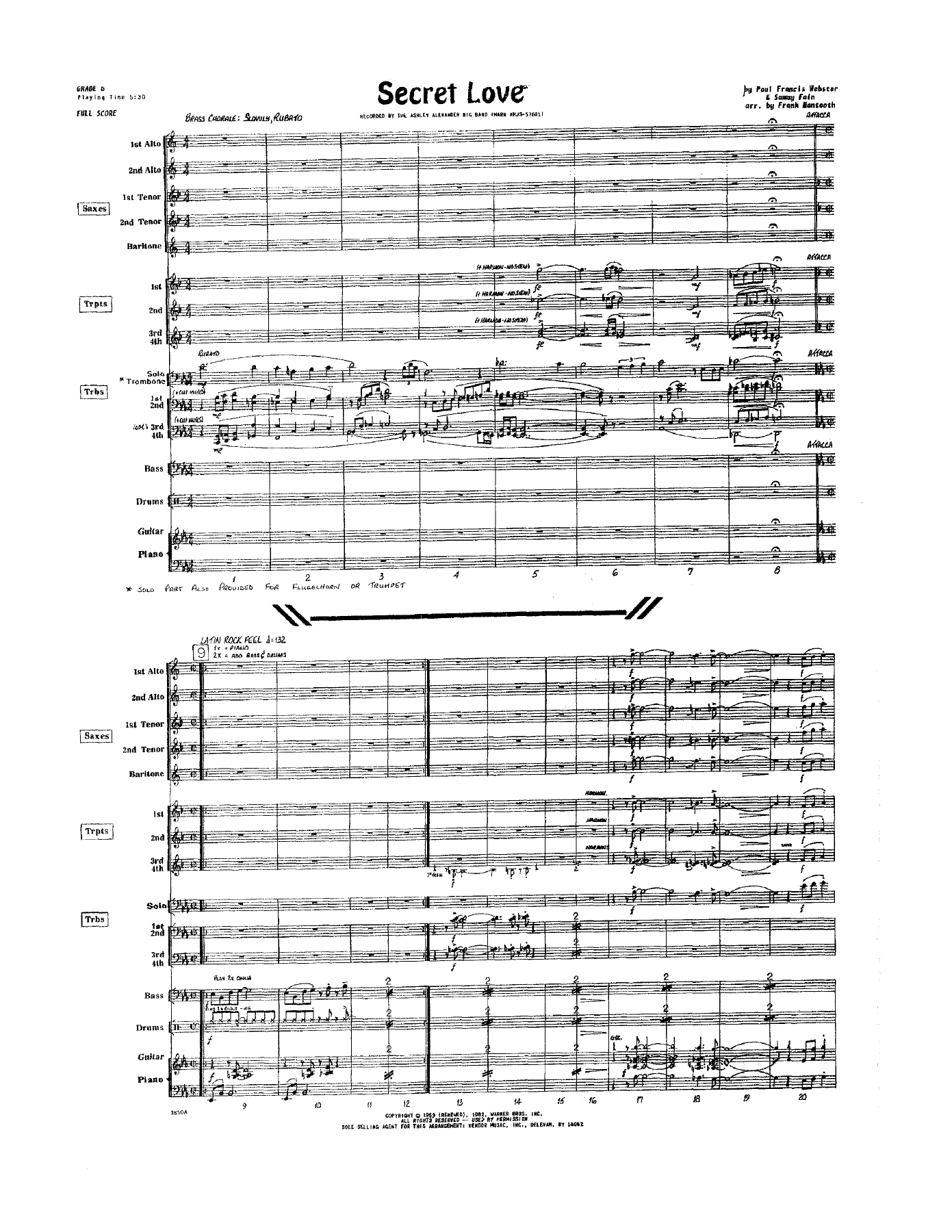 Secret Love — sheet music preview
