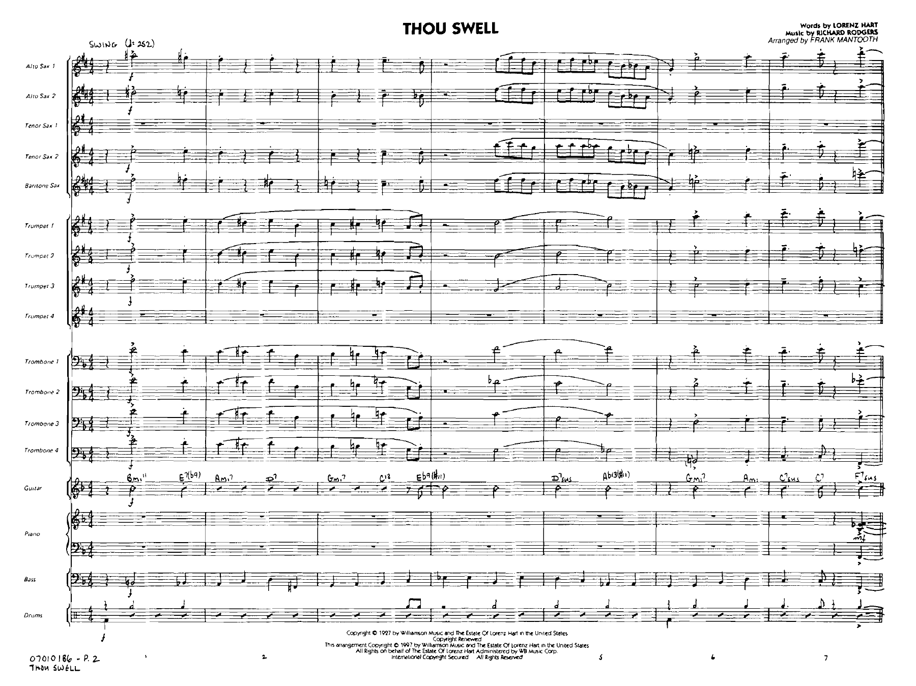 Thou Swell — sheet music preview