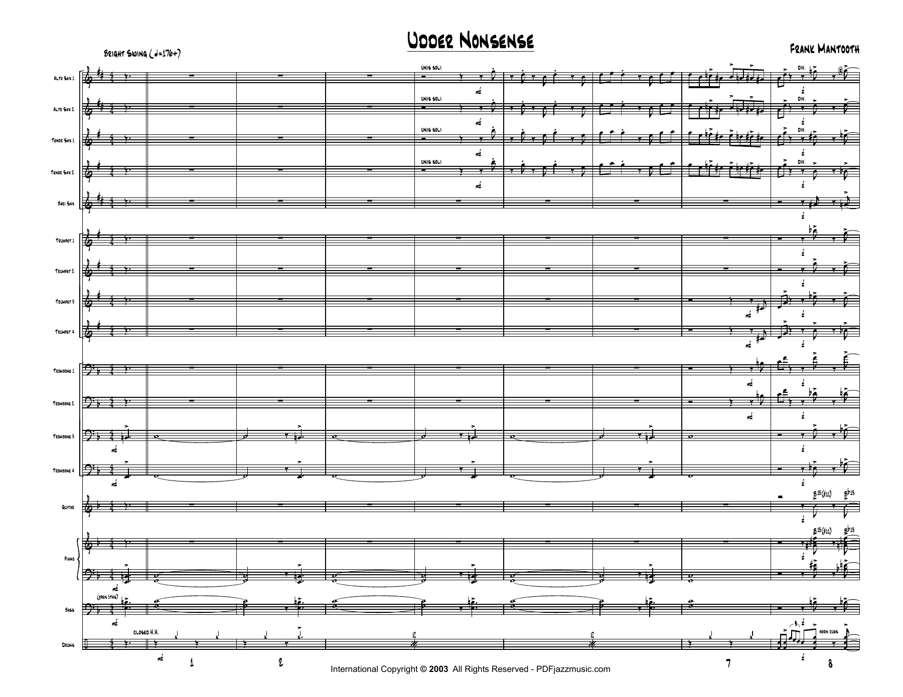 Udder Nonsense — sheet music preview