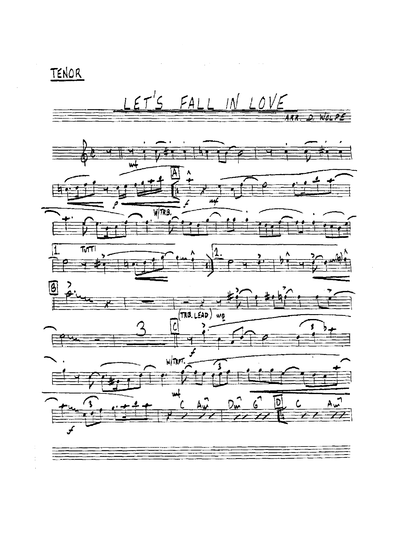 Let's Fall in Love — sheet music cover (first page)