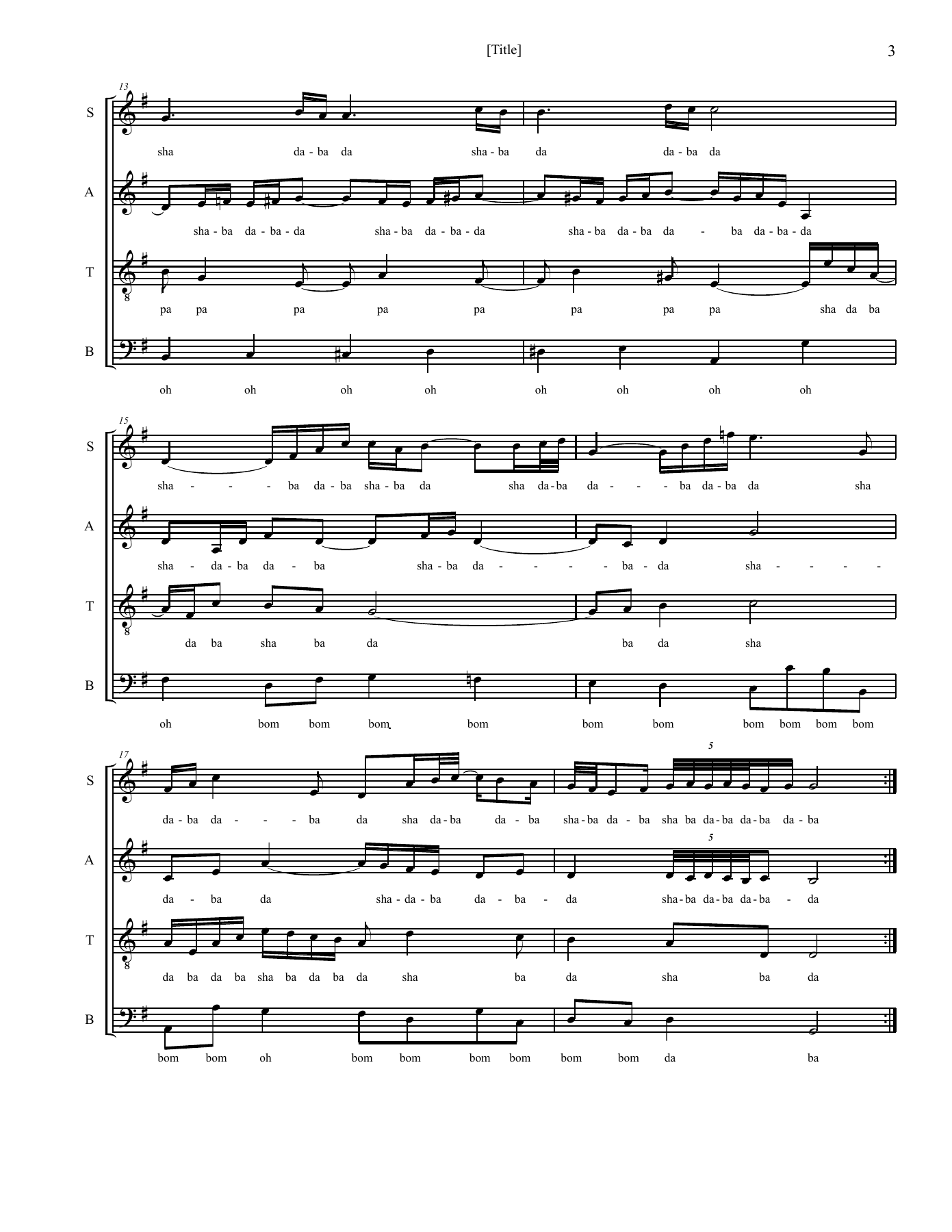 Aria (Suite n3) J.S. Bach — page 3