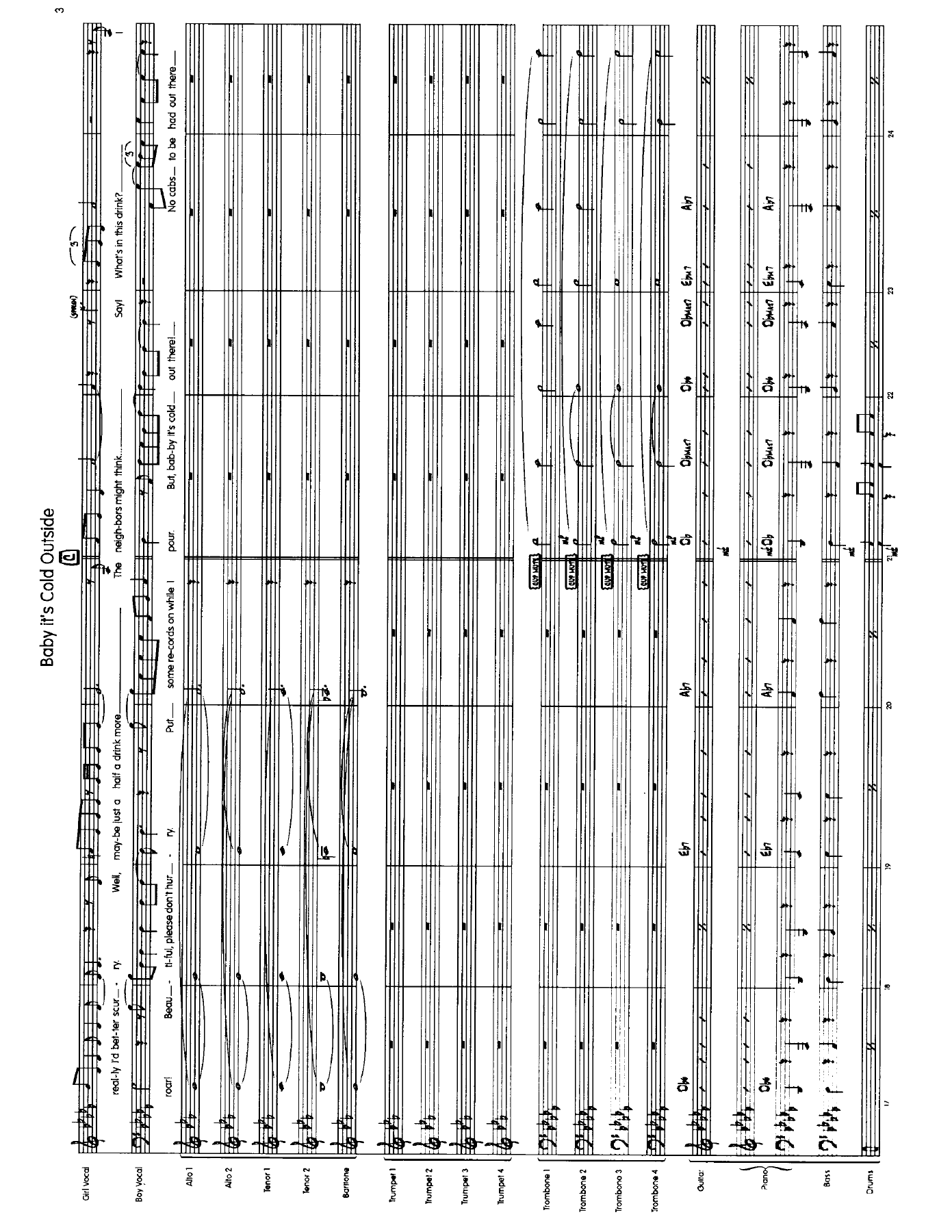 Baby, It's Cold Outside (A.Glasscock) Voc. Duet. — page 3