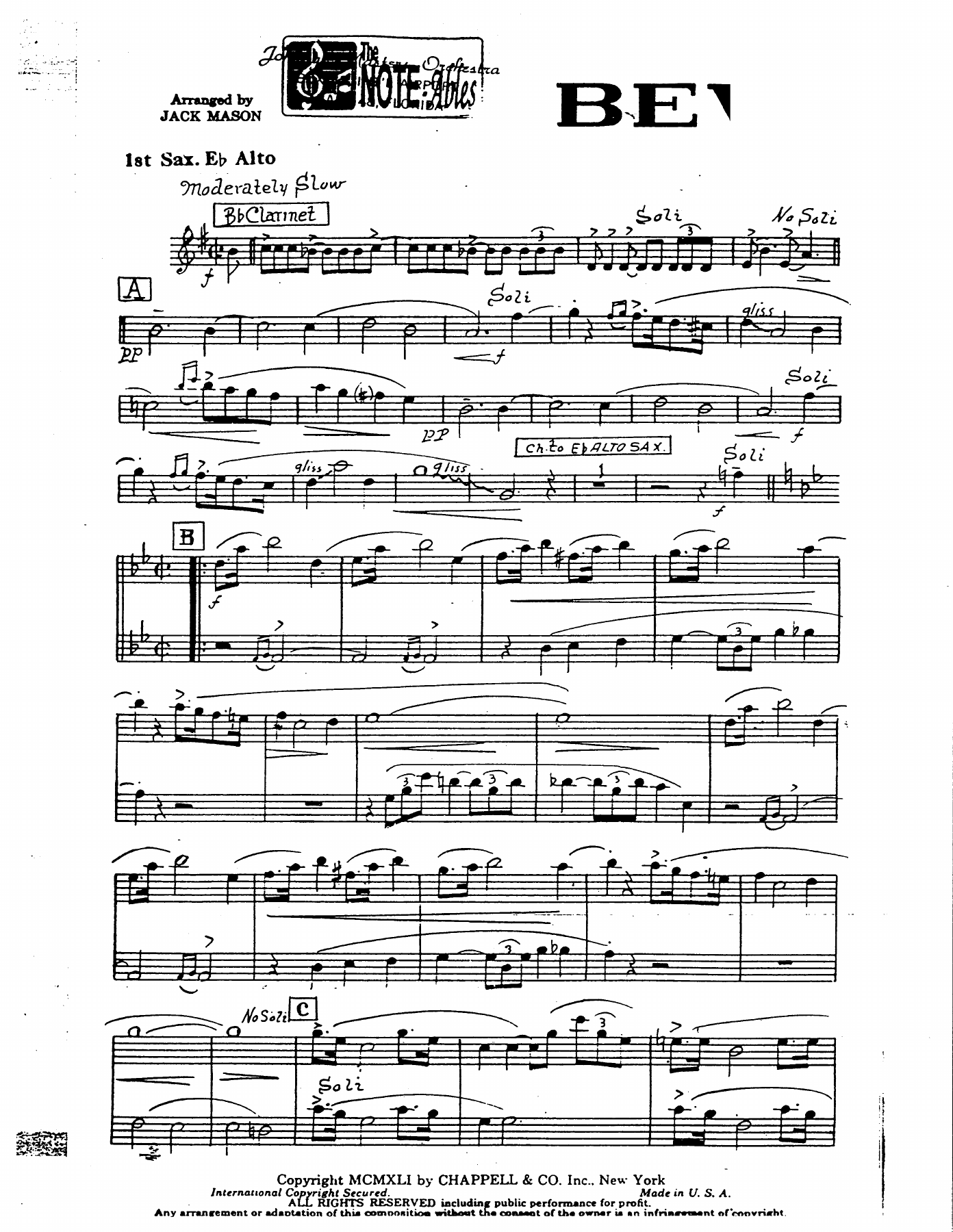 Bewitched (J.Mason) vocal Db — sheet music preview