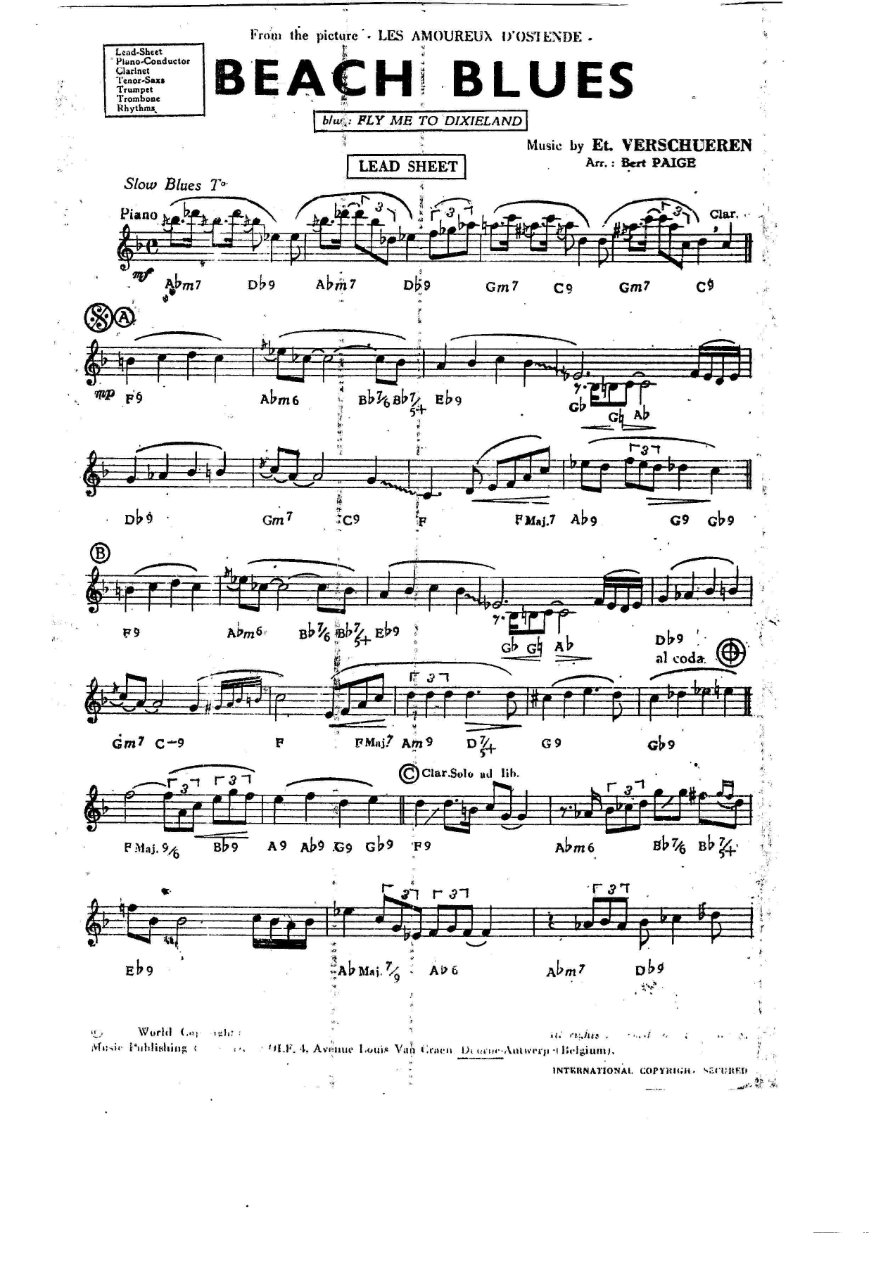 Beach Blues — sheet music preview