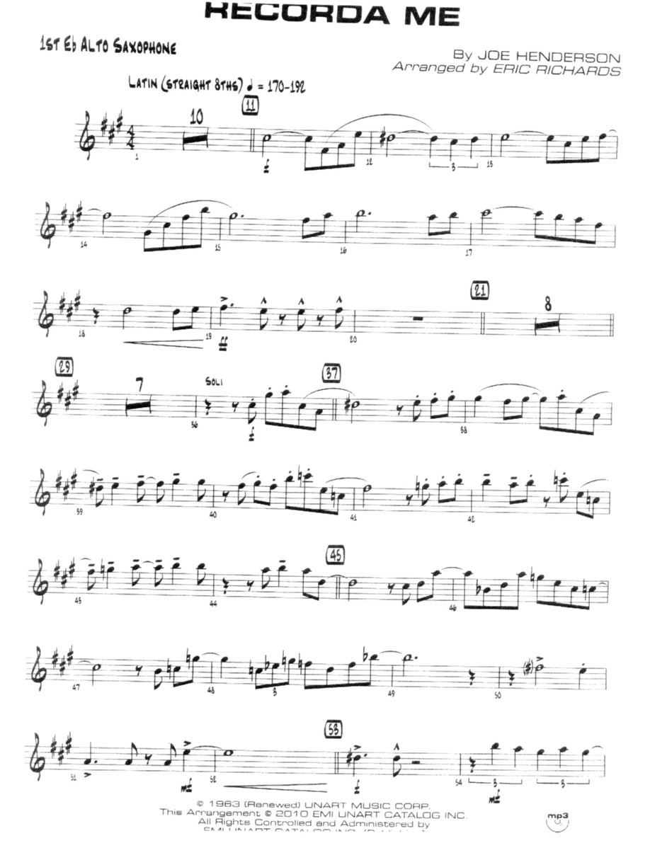 Joe Henderson — Jazz Compositions | Big Band & Combo Charts | Jazz Band ...