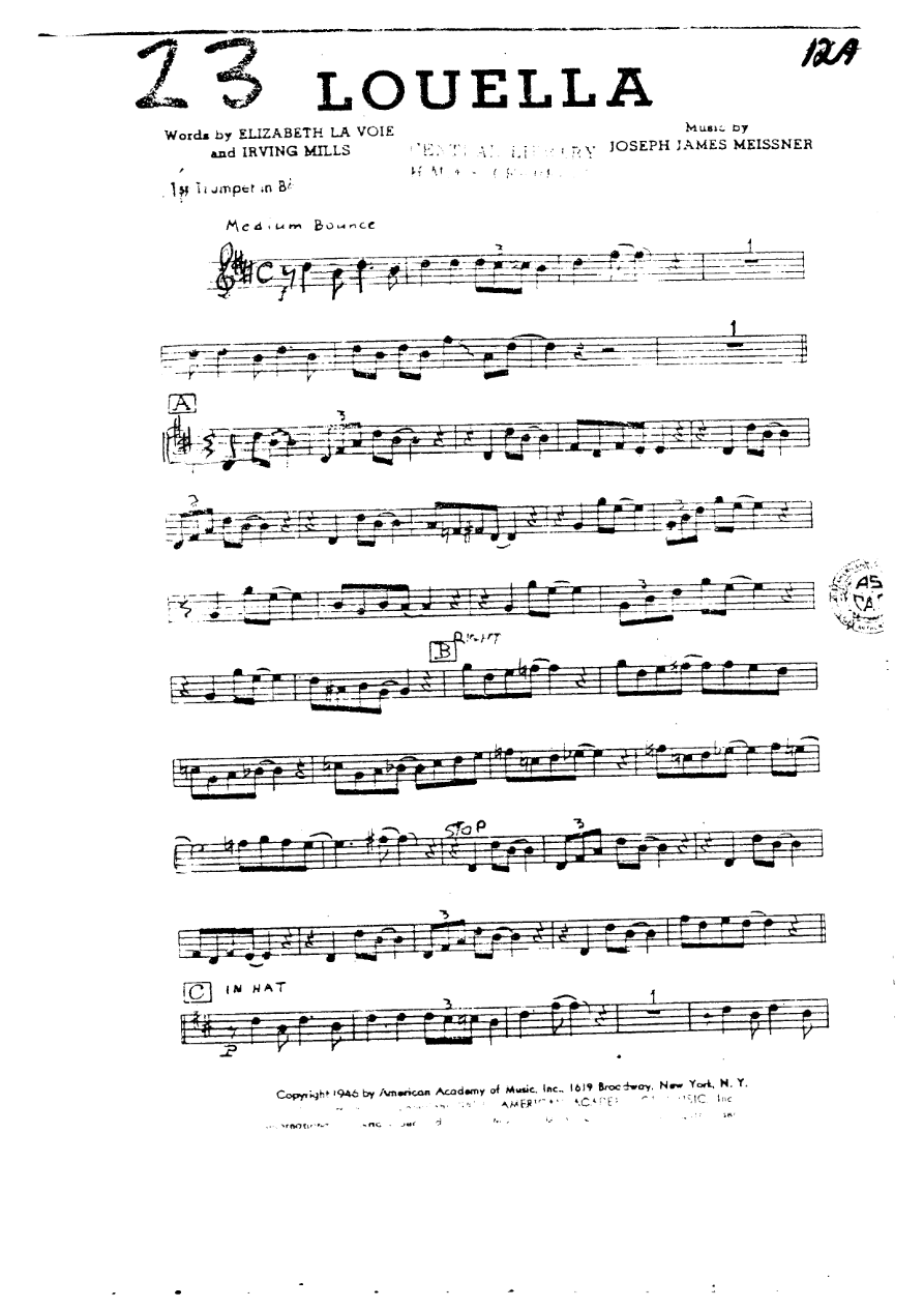 Louella — sheet music preview