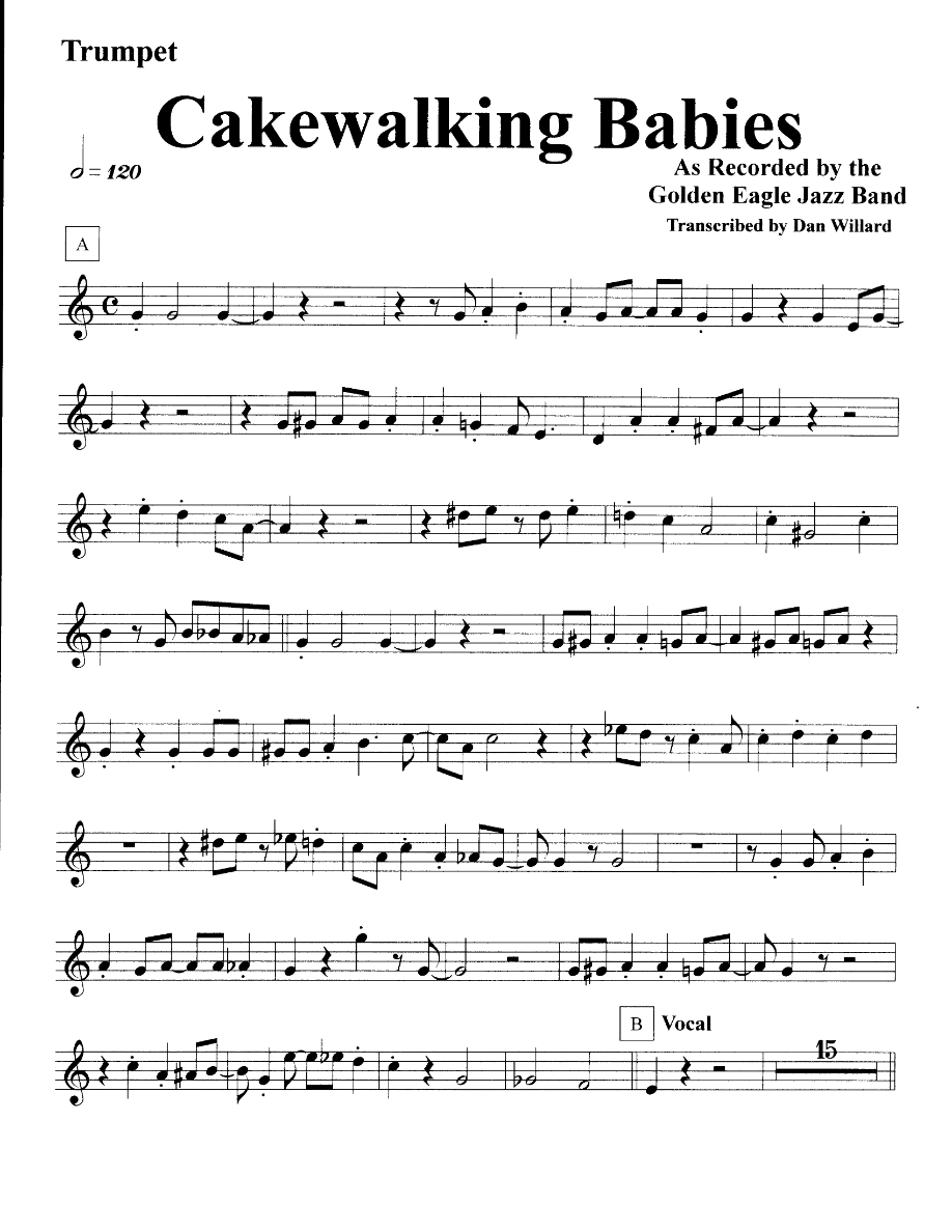 Cakewalking Babies — sheet music cover (first page)