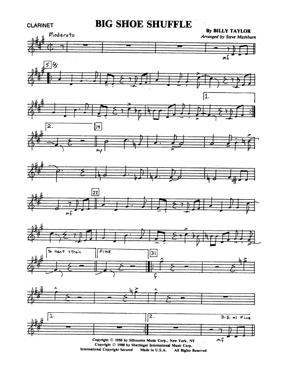 Big Shoe Shuffle — sheet music preview
