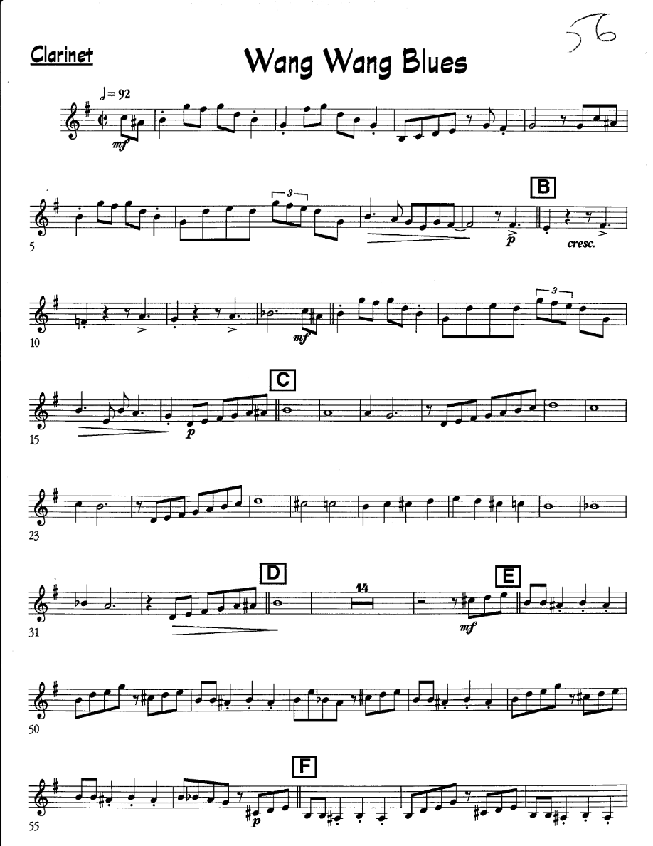 Wang Wang Blues — sheet music cover (first page)