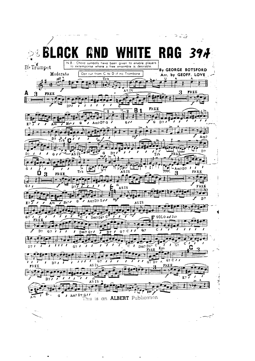 Black And White Rag — sheet music preview