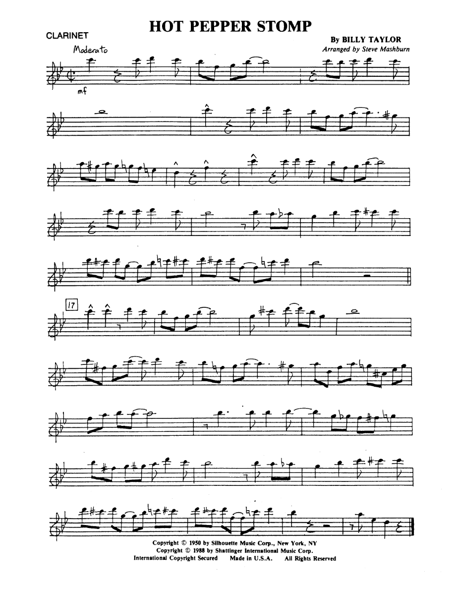 Hot Pepper Stomp — sheet music cover (first page)