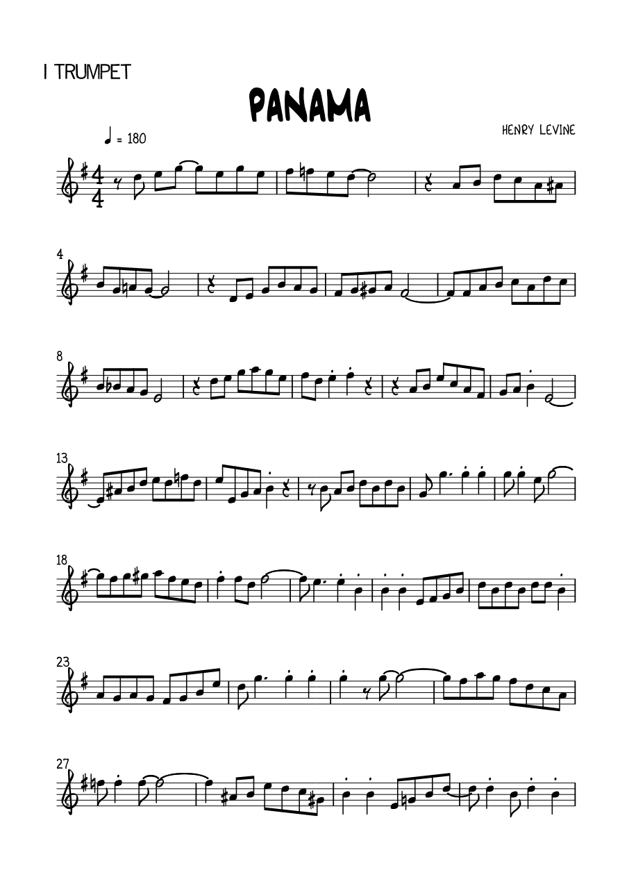 Panama - 1113 — sheet music preview