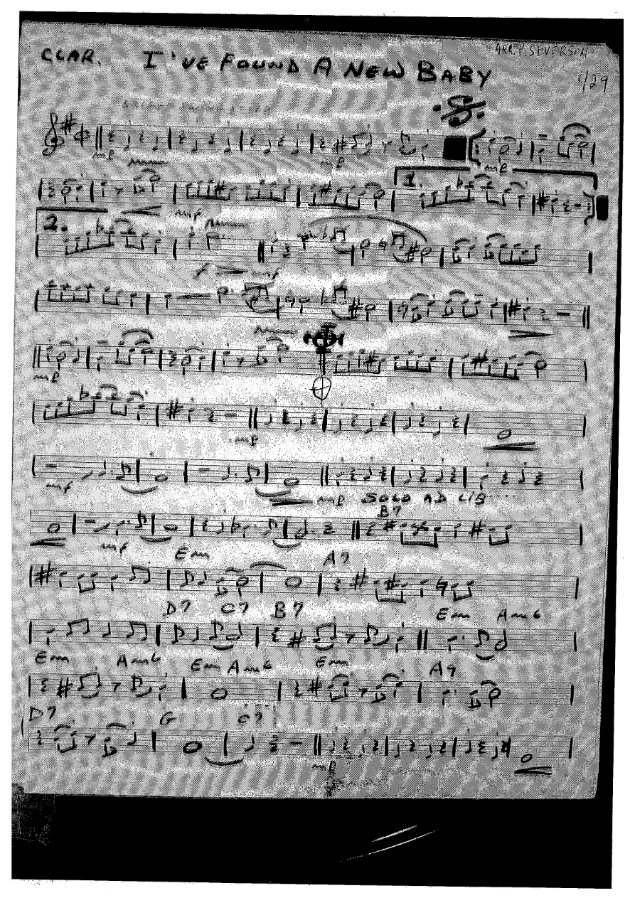 I've Found A New Baby — Dixieland sheet music arranged by P. Severson | Dixieland