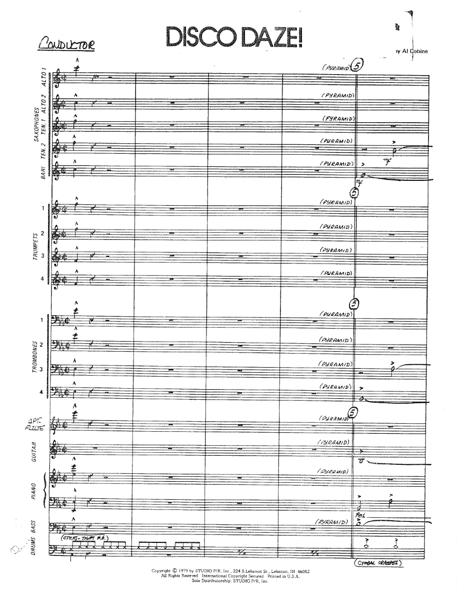 Disco Daze! — sheet music cover (first page)