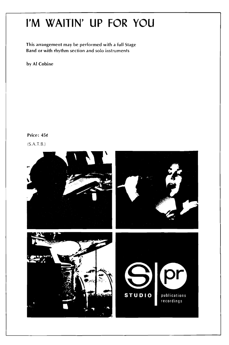 I'm Waitin' Up For You — sheet music cover (first page)