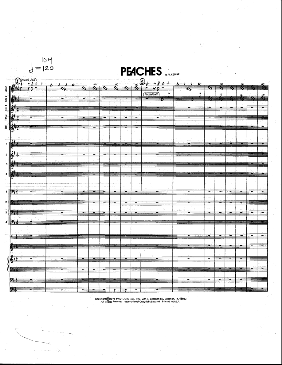 Peaches — sheet music cover (first page)