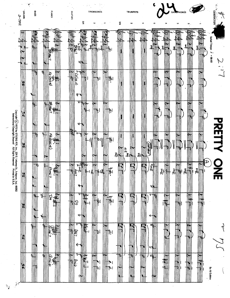 Pretty One — sheet music cover (first page)
