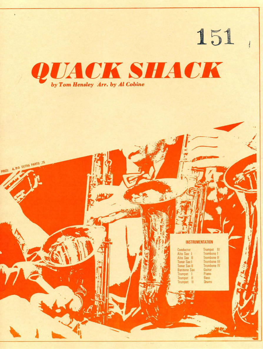 Quack Shack — sheet music cover (first page)
