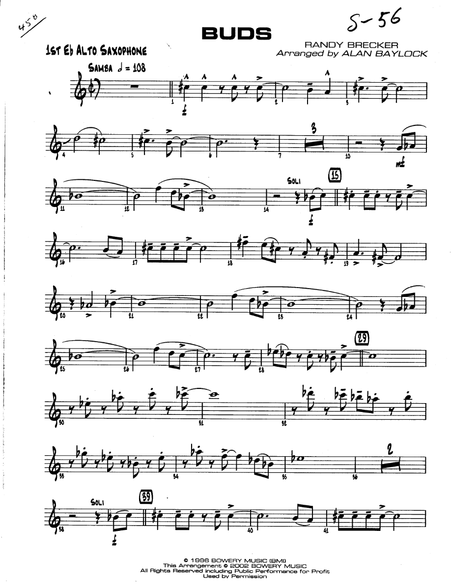 Buds (A.Baylock) R.Brecker MP3 — sheet music preview
