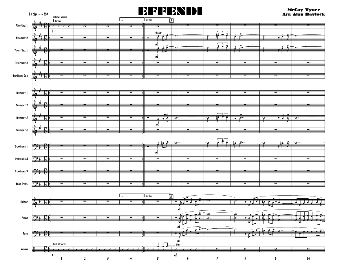 Effendi (A.Baylock) Airmen Of Note — sheet music preview