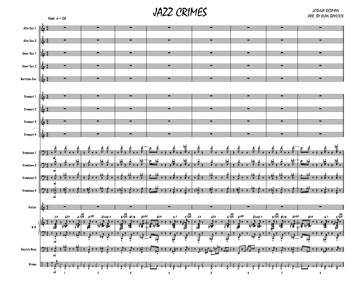 Jazz Crimes (A.Baylock) MP3 — sheet music preview