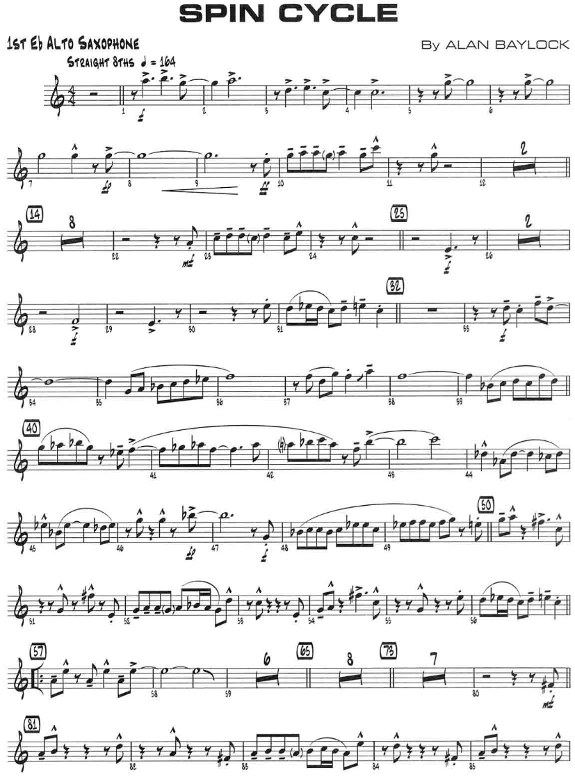 Spin Cycle (A.Baylock) MP3 — sheet music cover (first page)