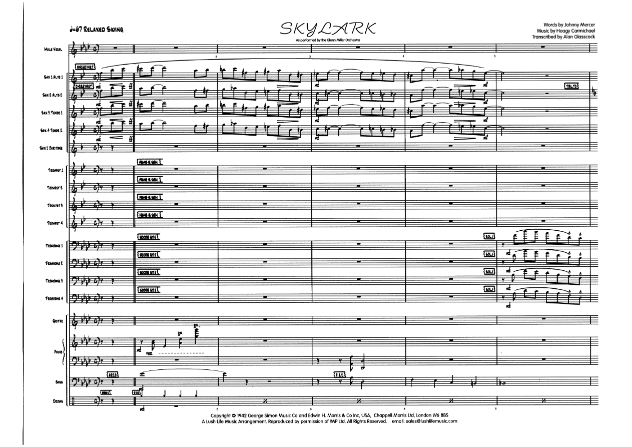 Skylark (A.Glasscock) G.Miller voc. — page 1