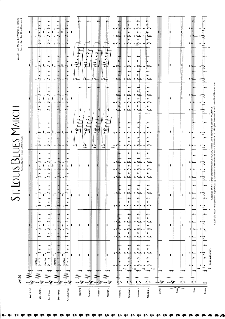 St.Louis Blues March — sheet music cover (first page)