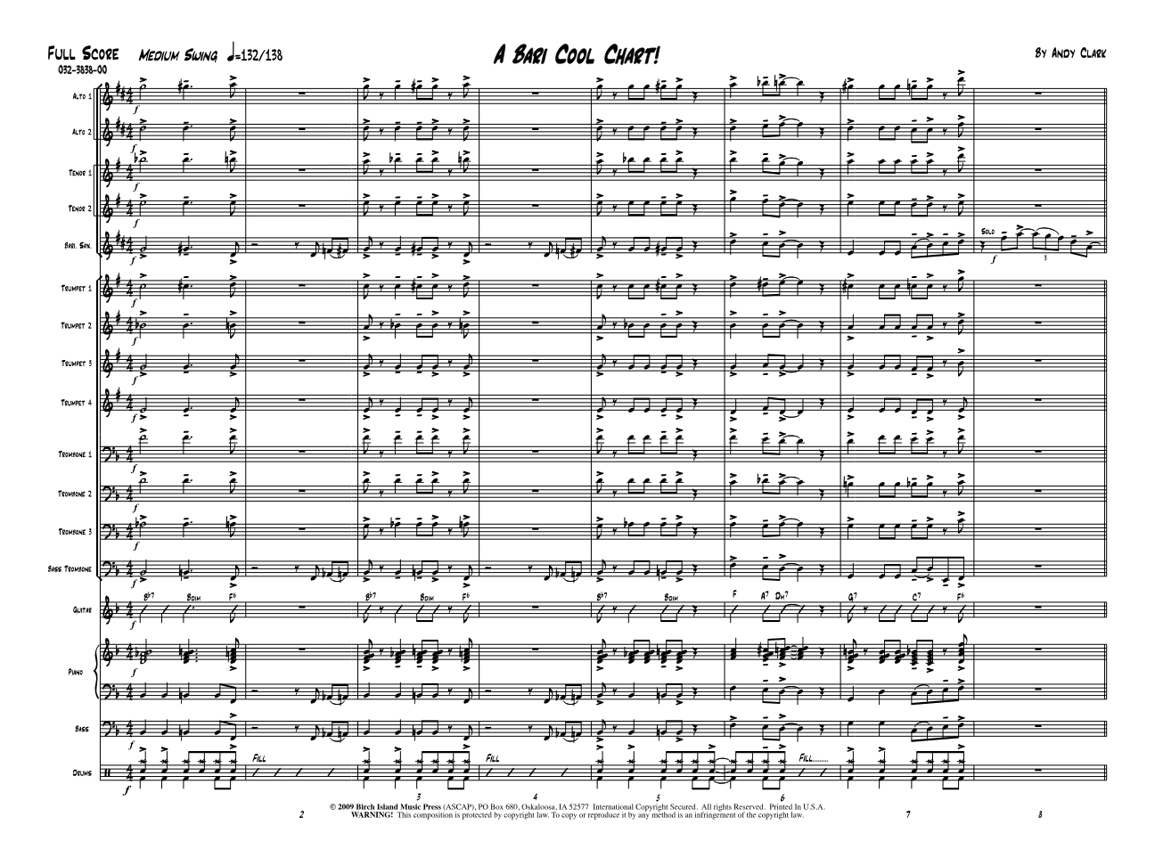 A Bari Cool Chart! — sheet music cover (first page)