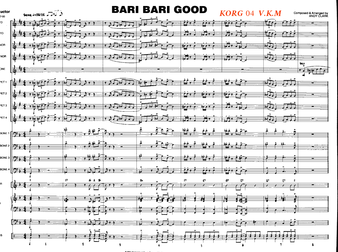 Bari Bari Good (A.Clark) — sheet music cover (first page)