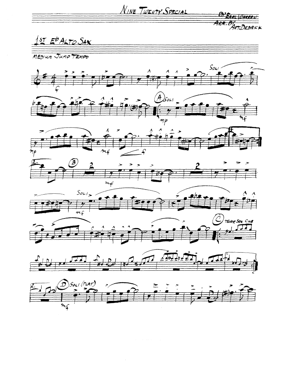 920 Special — sheet music preview