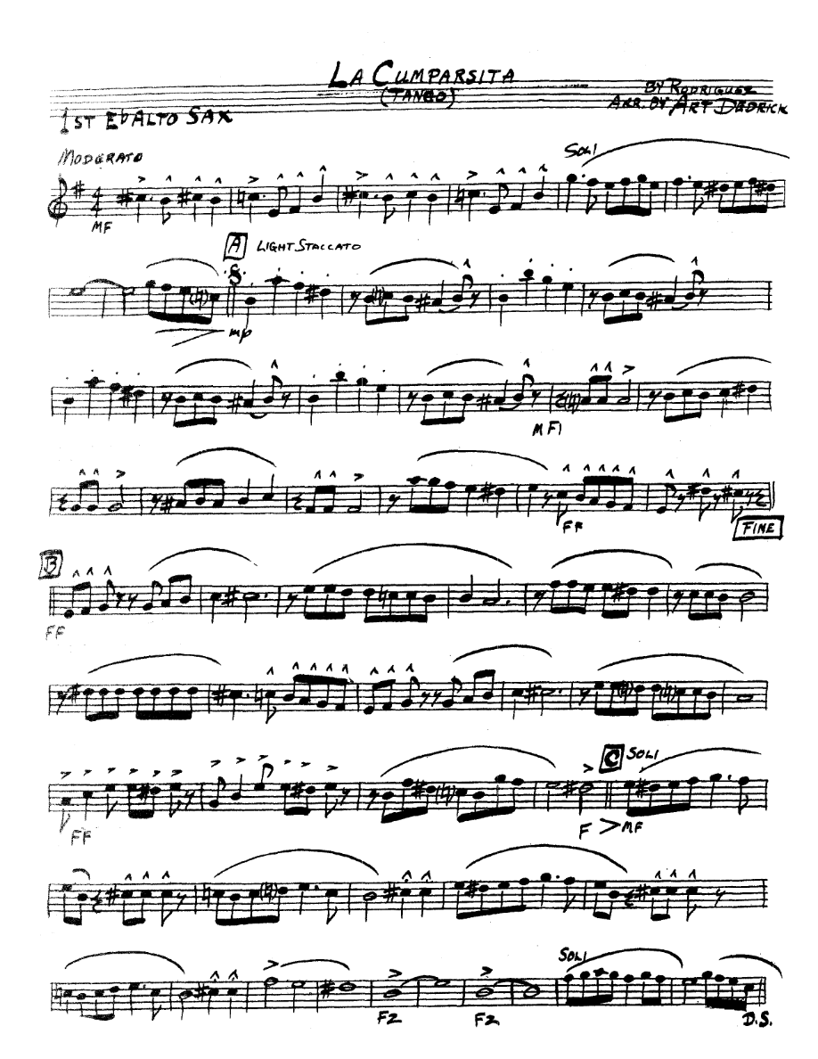 La Cumparsita — sheet music preview