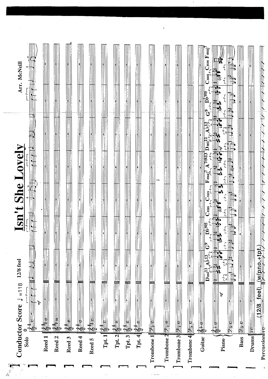Isn't She Lovely — Big Band sheet music by Chip McNeill - A.Sandoval | Jazz Standard