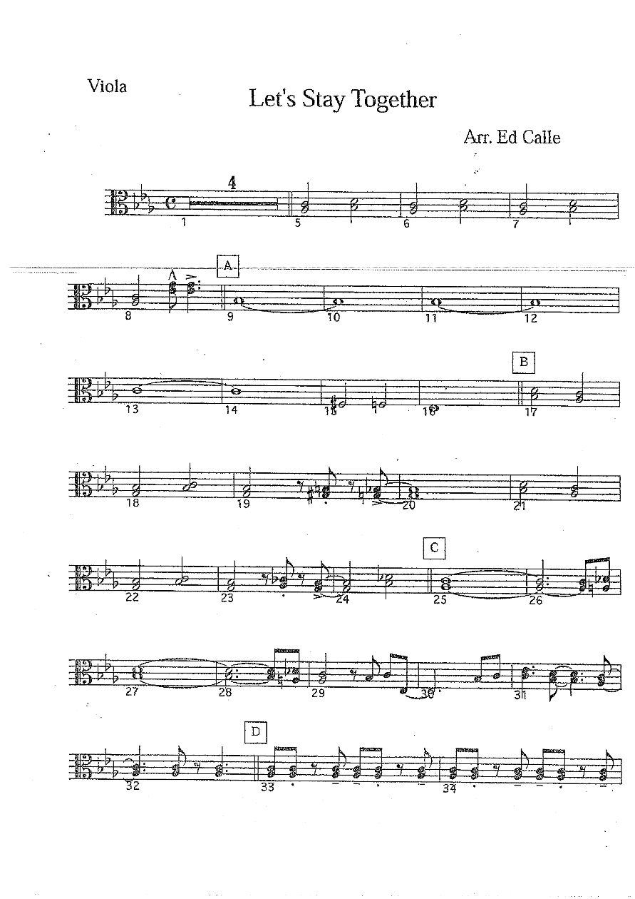 Let's Stay Together — Биг-бэнд sheet music by Ed Calle | Jazz Standard