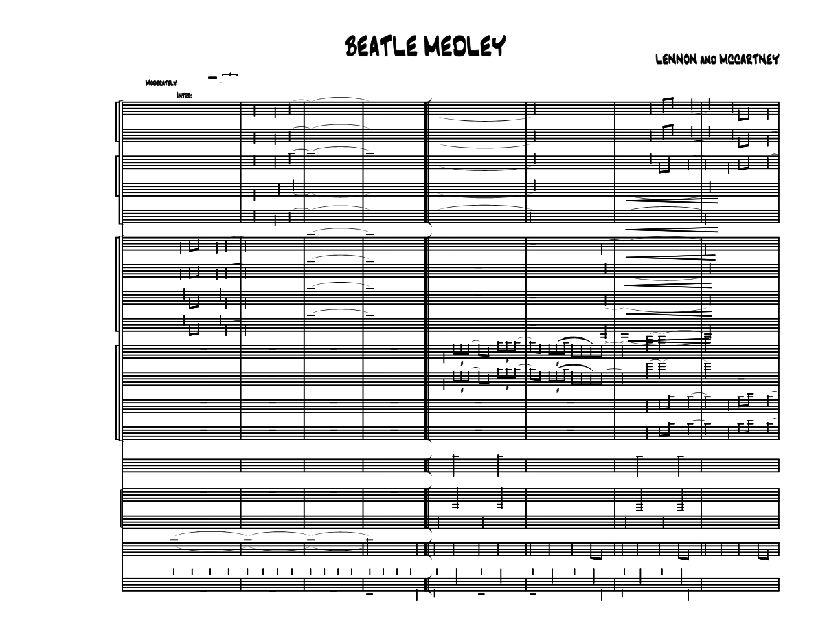 Beatles Medley 4 — sheet music preview