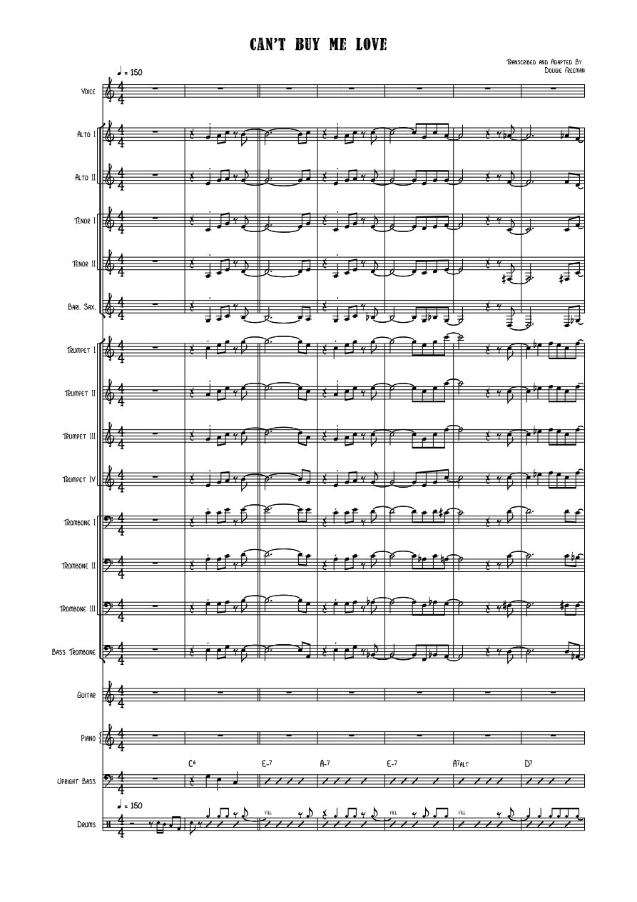 Can't Buy Me Love — sheet music preview