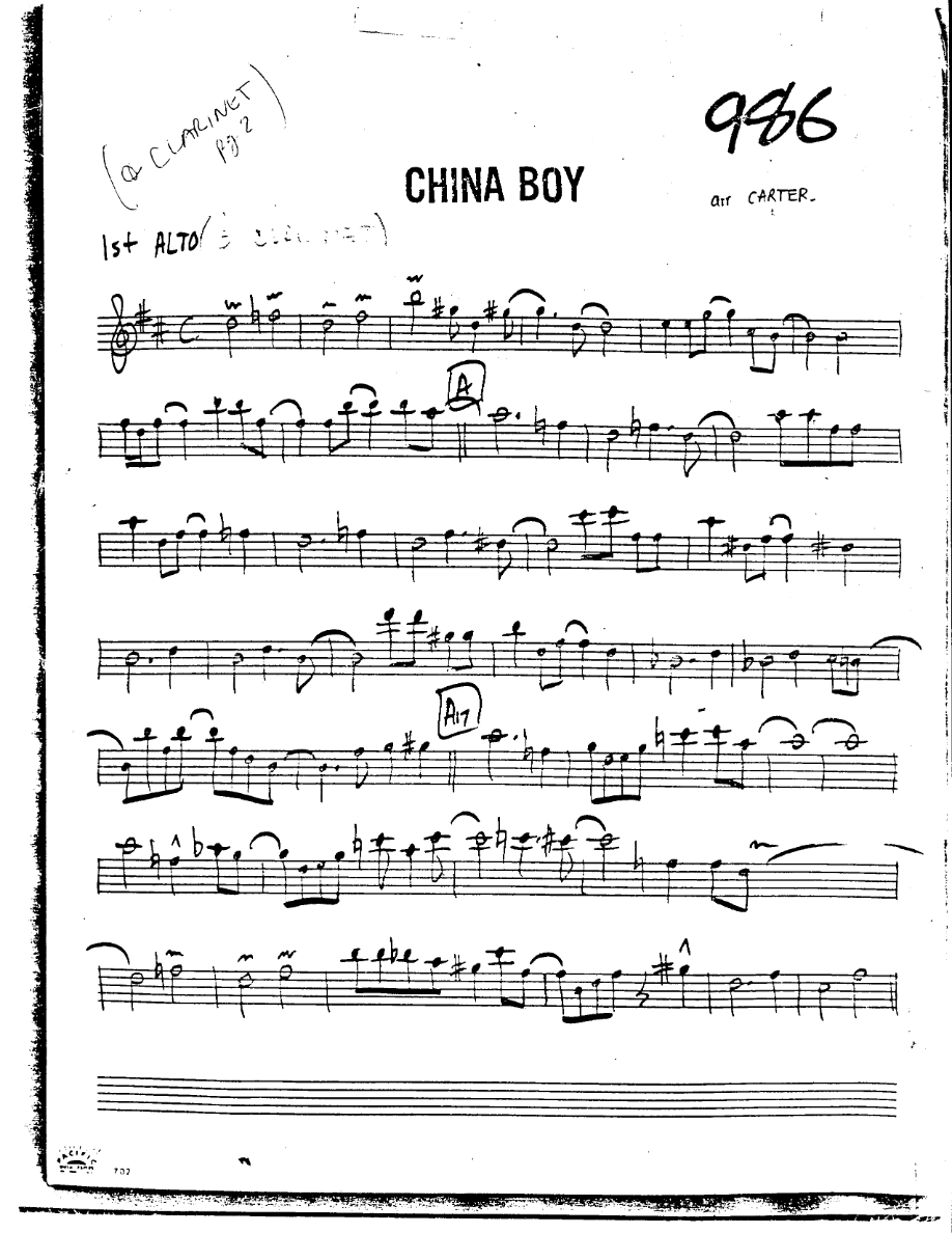 China Boy — Биг-бэнд sheet music by B.Carter | Jazz Standard